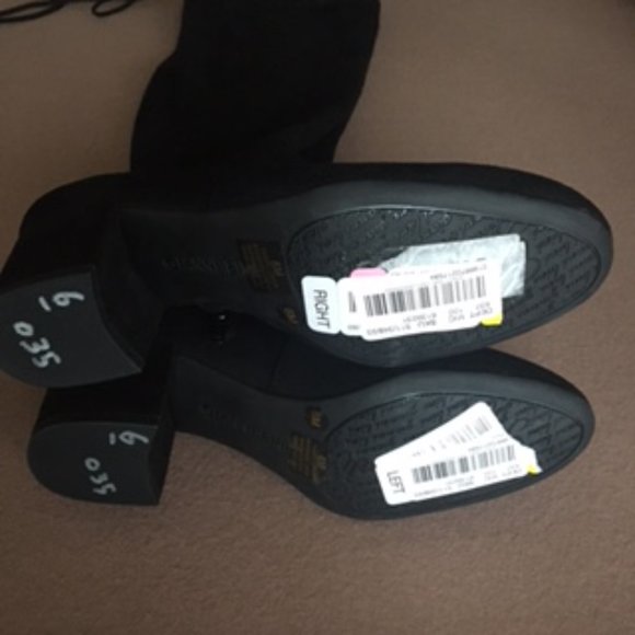 GIANNI BINI Trillia Suede Like Over-the-Knee Block Heel Boots, New, Black 6 - Picture 10 of 14